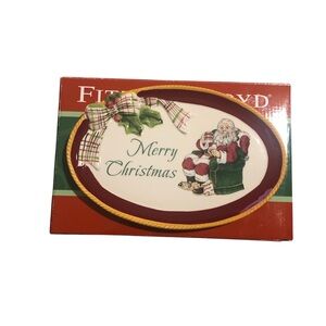 FITZ AND FLOYD Merry Christmas New In Open Box Dear Santa Sentiment Tray
